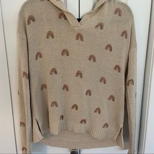 Pull Over Rainbow Hooded Sweater